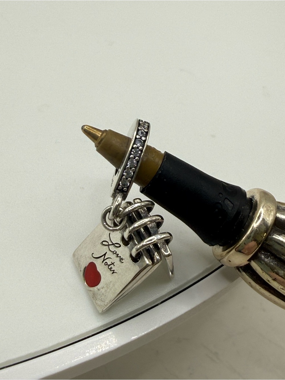Pandora Adorable I Love You Steno Style & Engraved 3 pc Charm
